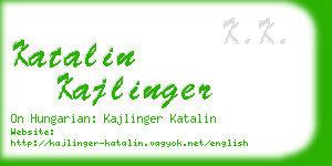 katalin kajlinger business card